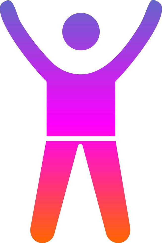 Cheer Up Glyph Gradient Icon vector