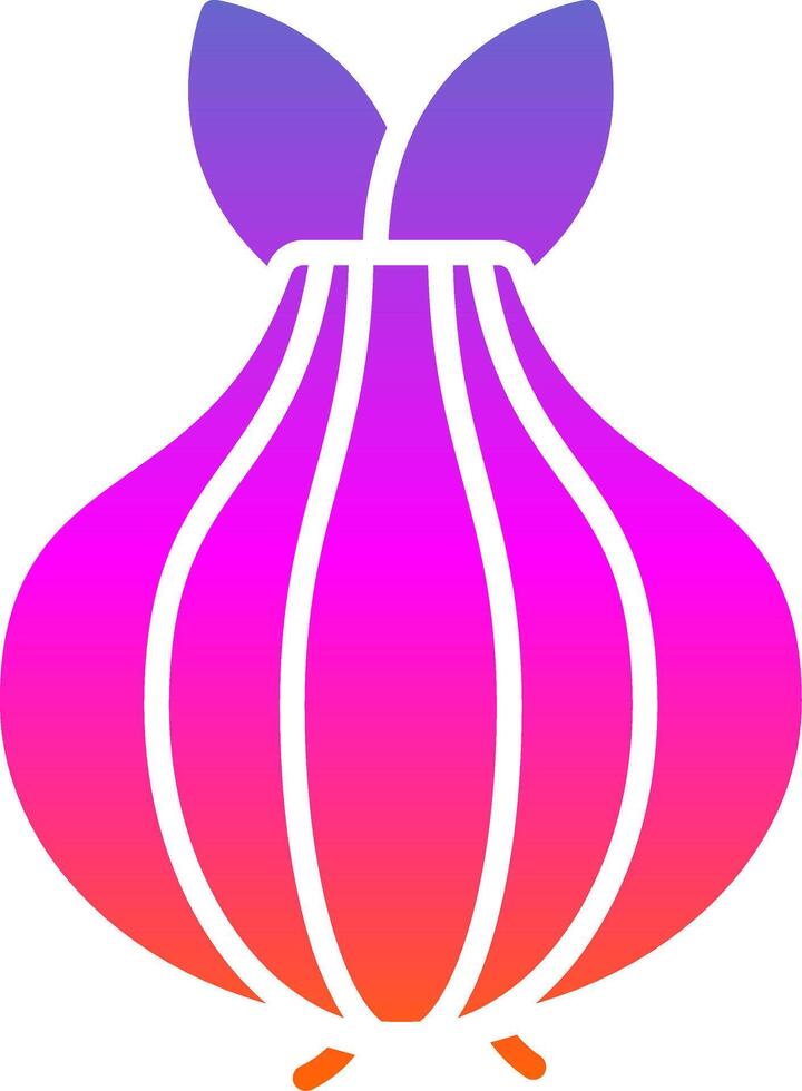 Onion Glyph Gradient Icon vector