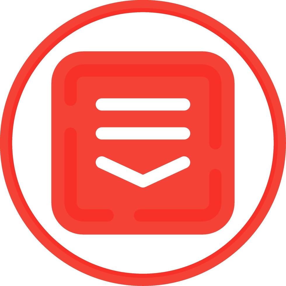 Drop down list Flat Circle Uni Icon vector