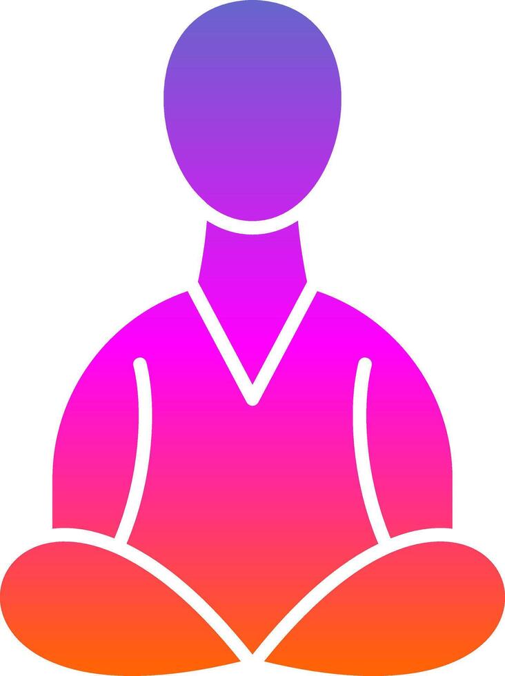 Meditation Glyph Gradient Icon vector