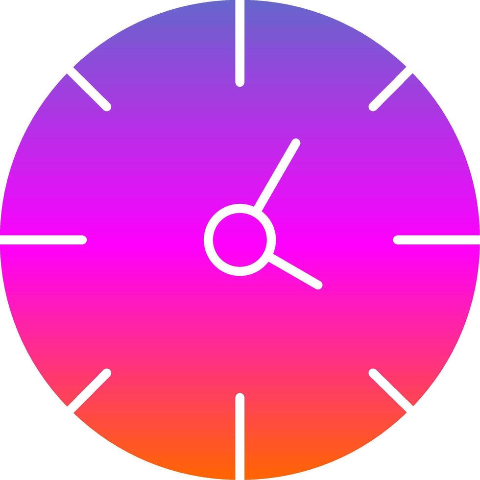 Clock Glyph Gradient Icon vector