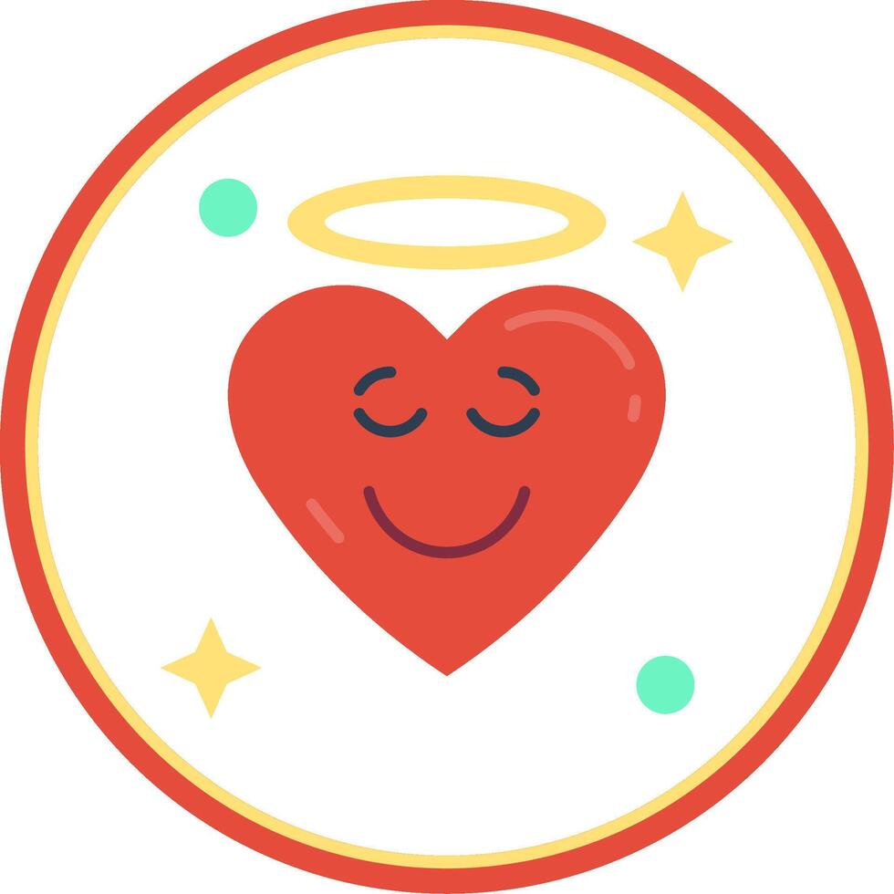 Angel Flat Circle Uni Icon vector