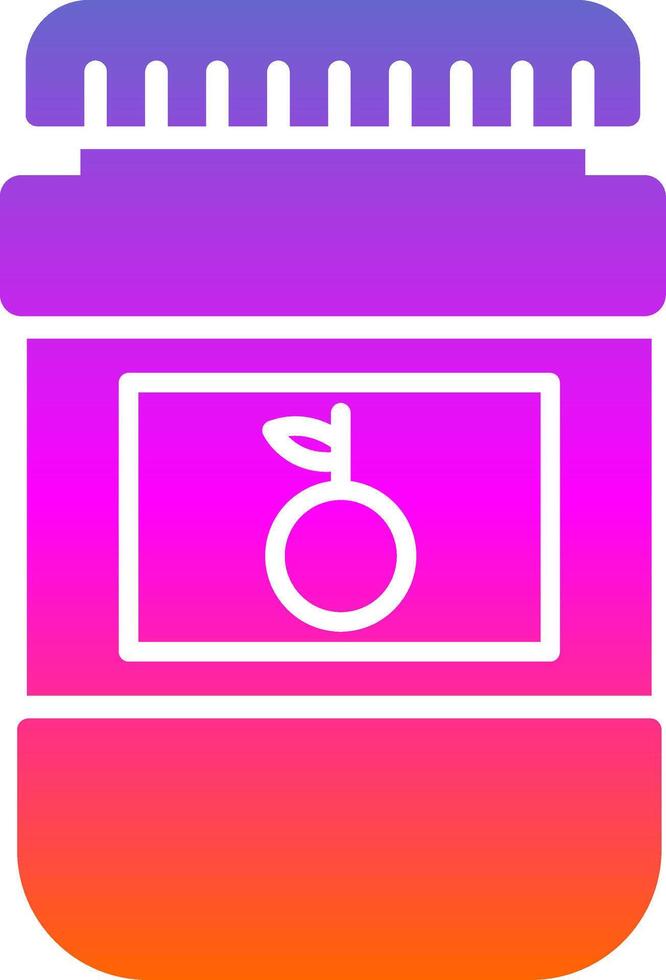 Jam Glyph Gradient Icon vector