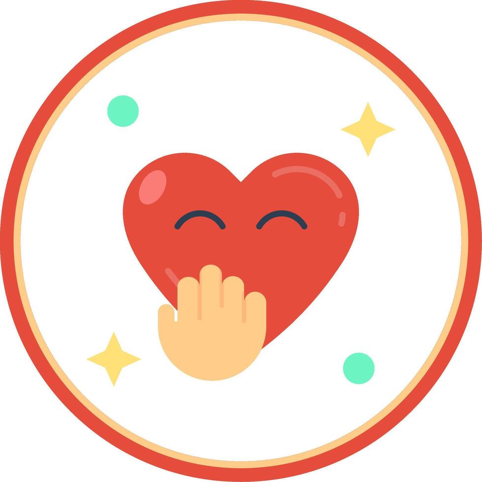 Blush Flat Circle Uni Icon vector