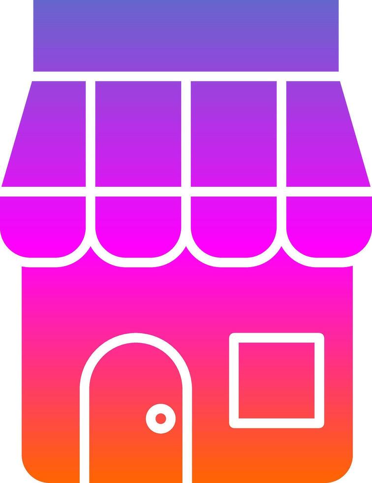 Shop Glyph Gradient Icon vector