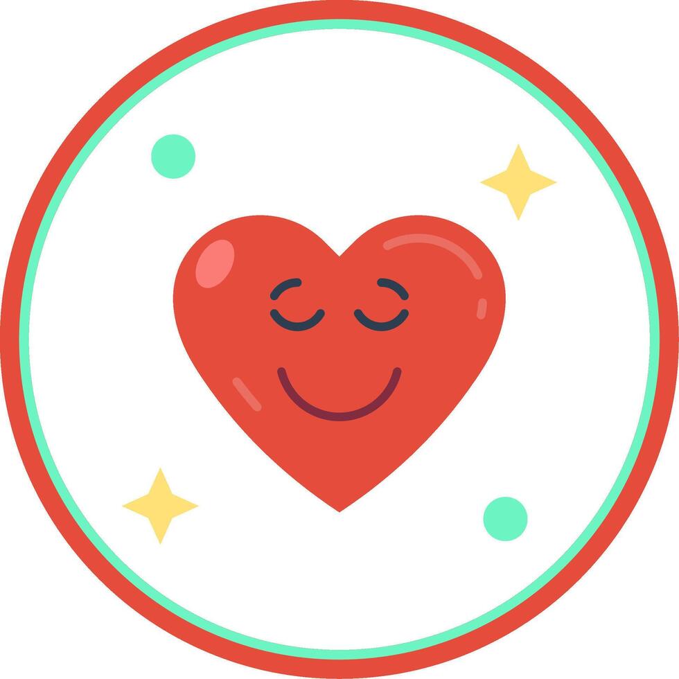 Relieved Flat Circle Uni Icon vector