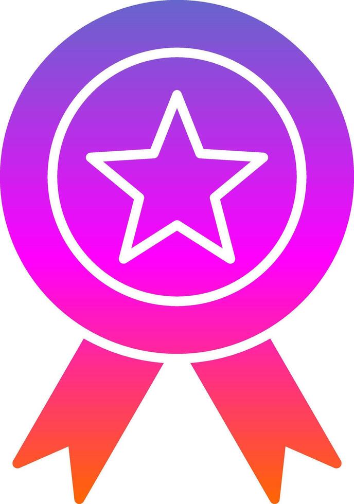 Badge Glyph Gradient Icon vector