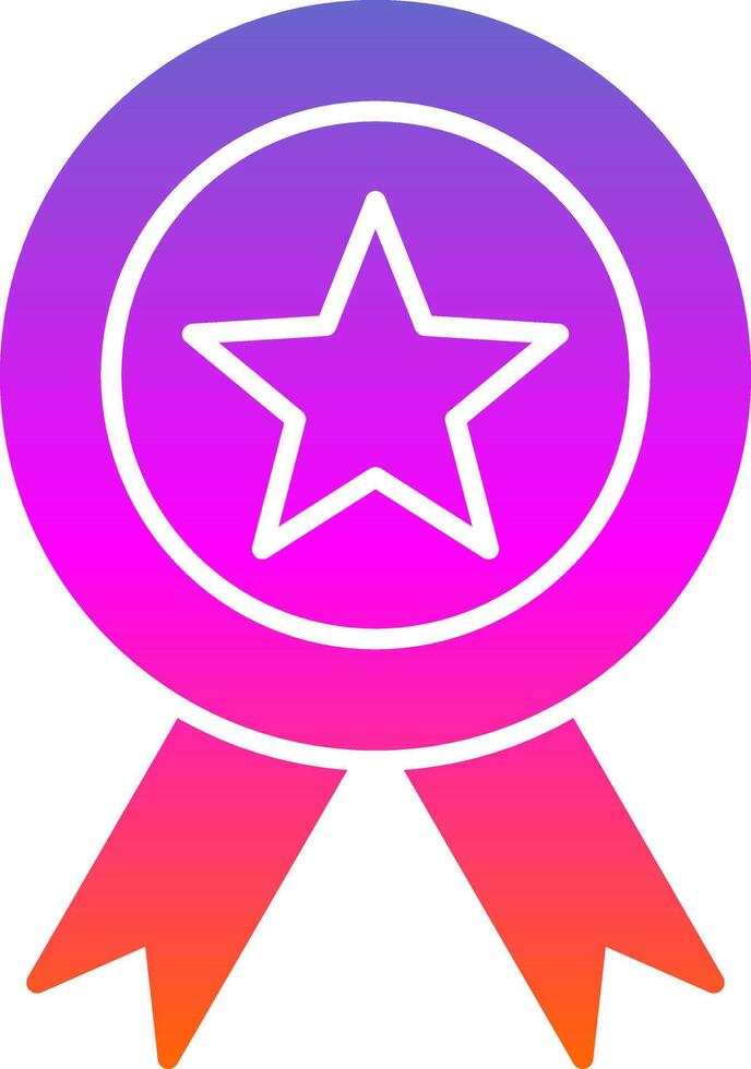 Badge Glyph Gradient Icon vector