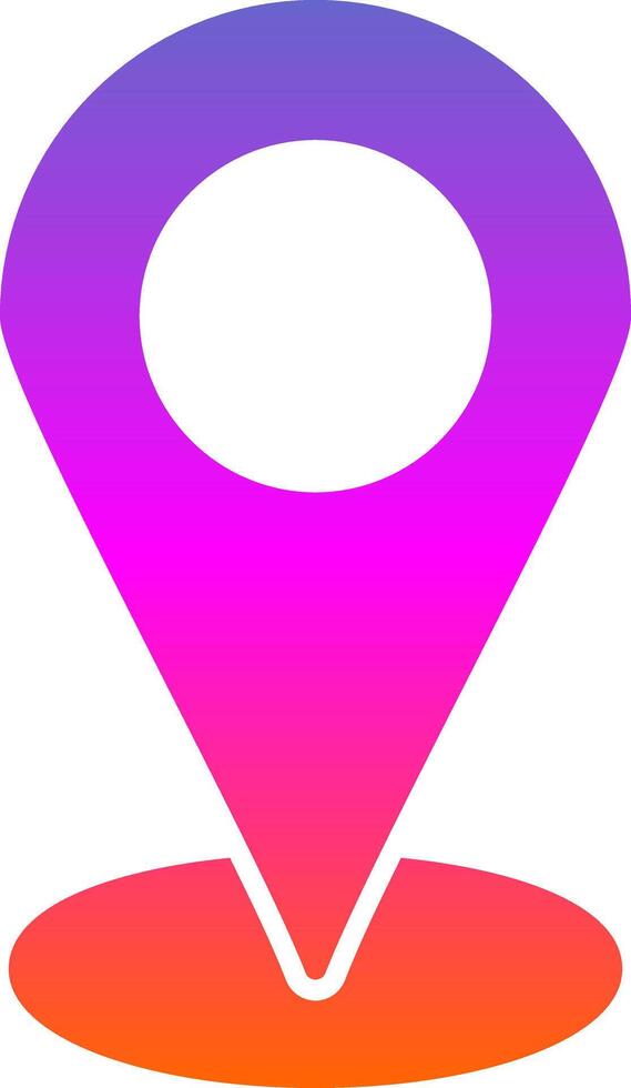 Starred Location Glyph Gradient Icon vector