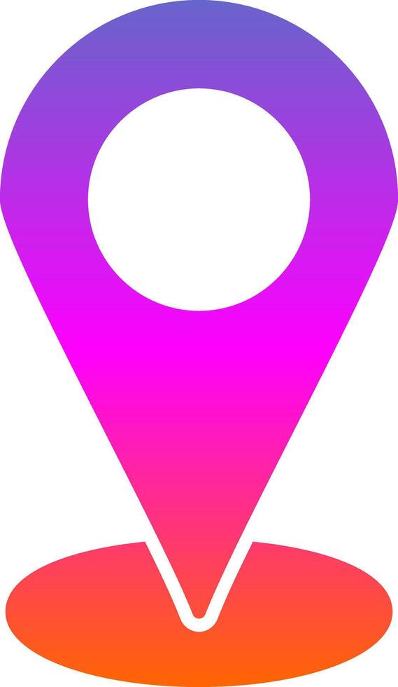 Starred Location Glyph Gradient Icon vector