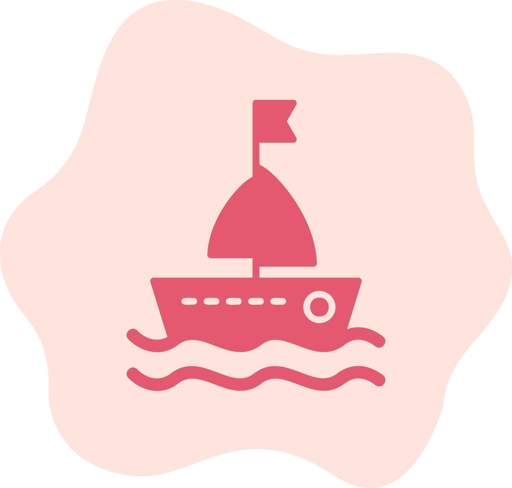 icono de vector de barco