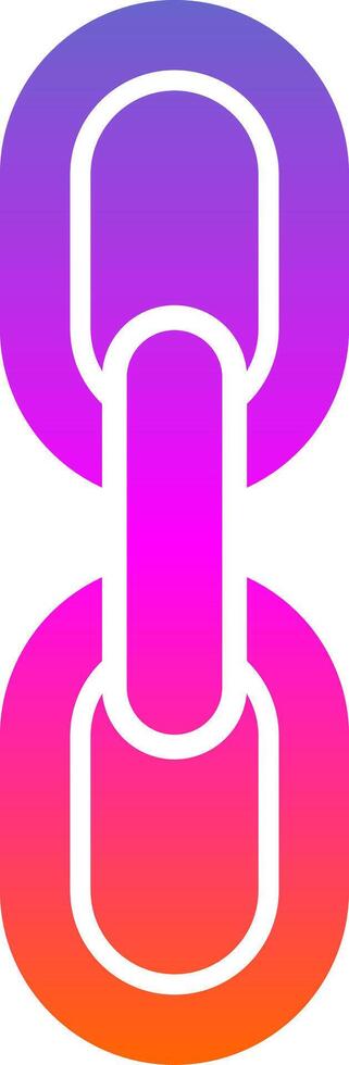 Chain Glyph Gradient Icon vector