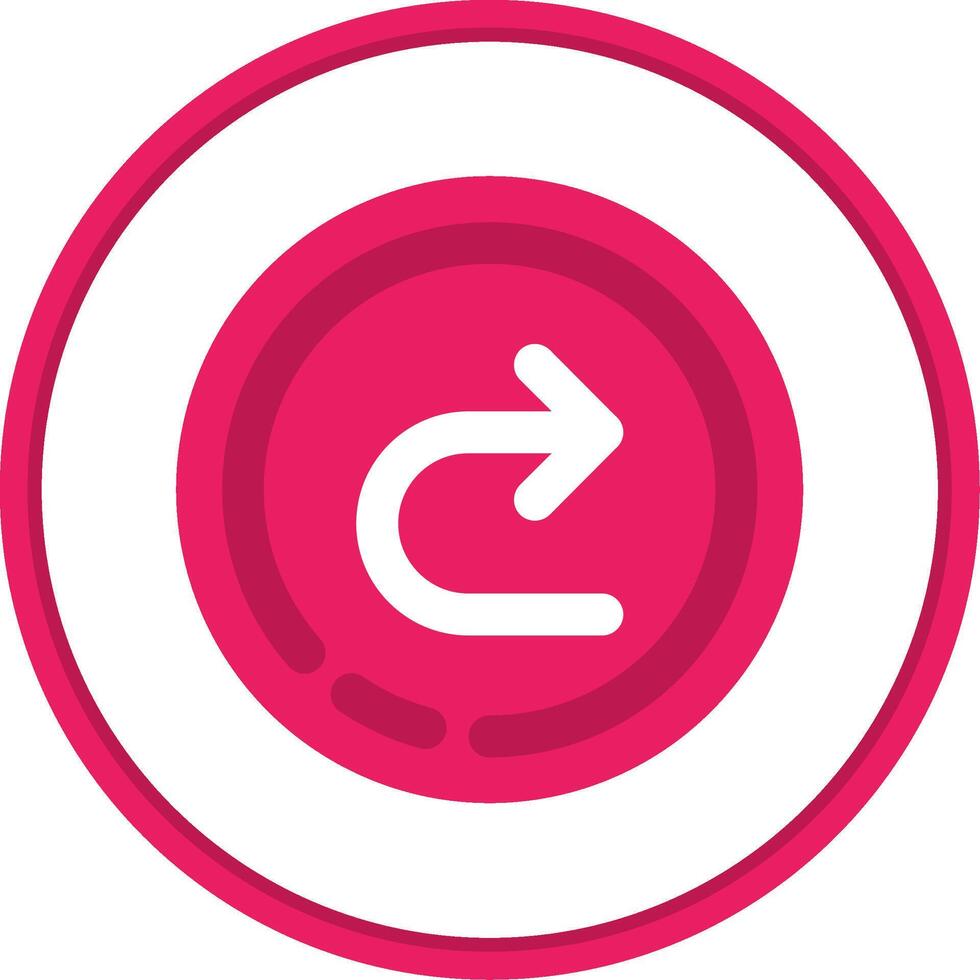 Forward Flat Circle Uni Icon vector