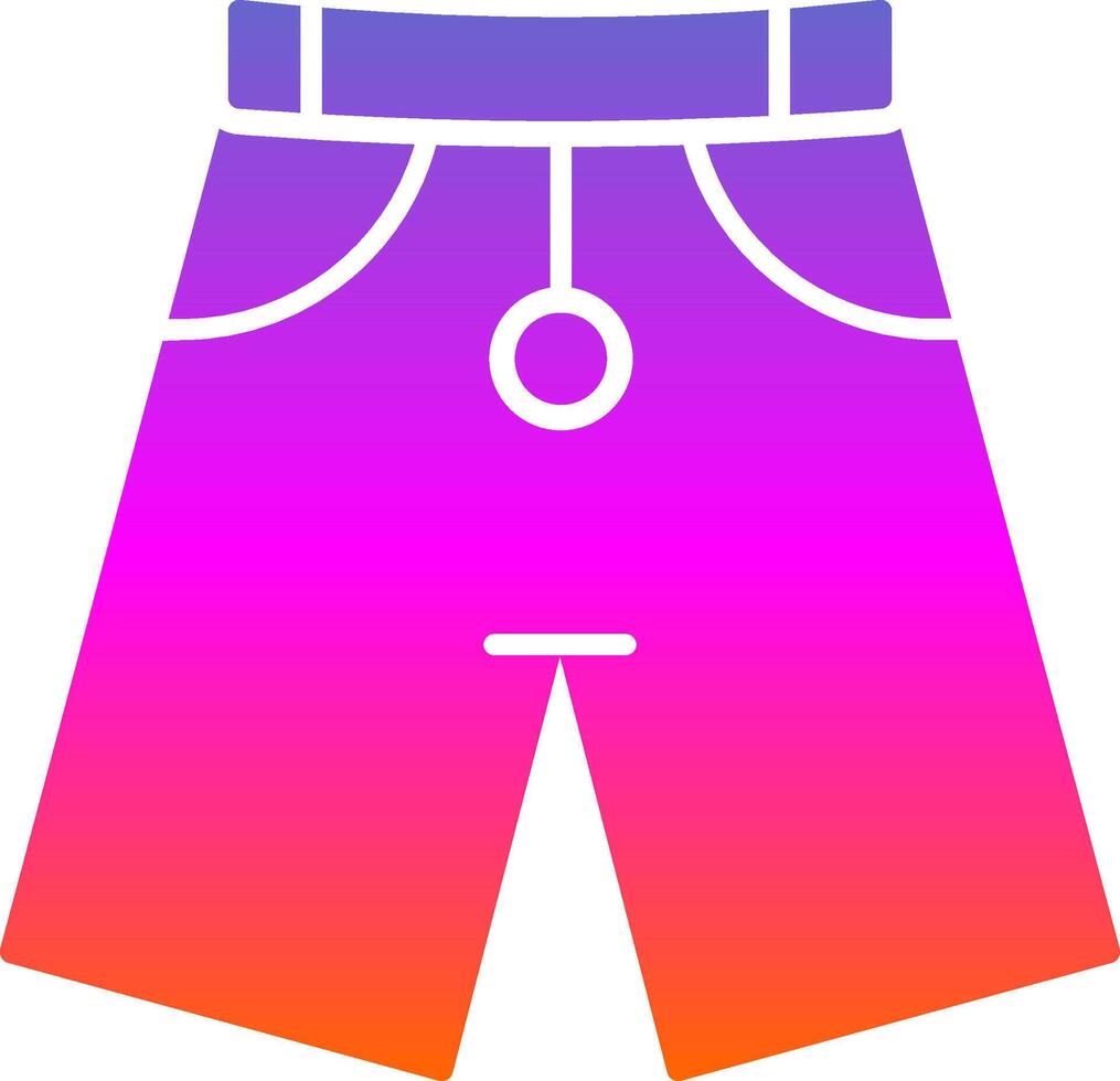 icono de degradado de glifo de pantalones cortos vector