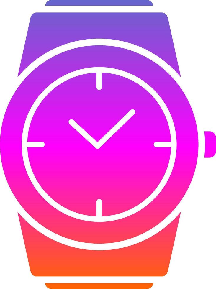 Stylish Watch Glyph Gradient Icon vector