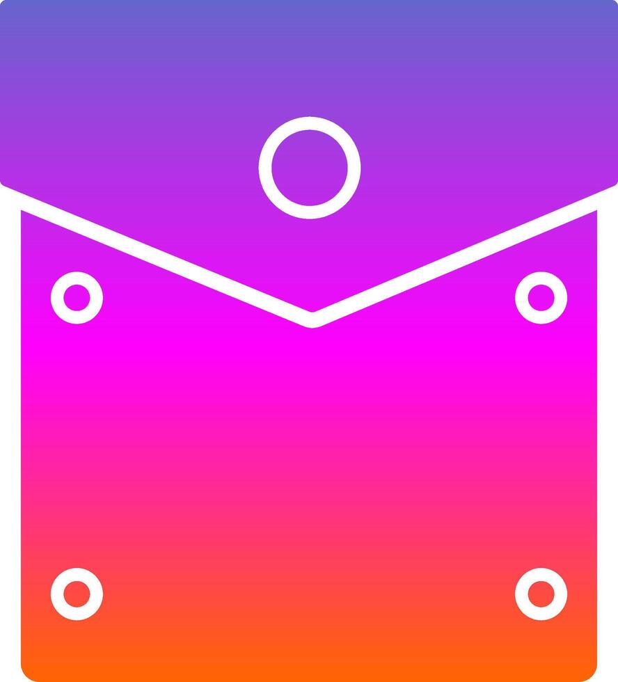 Pocket Square Glyph Gradient Icon vector