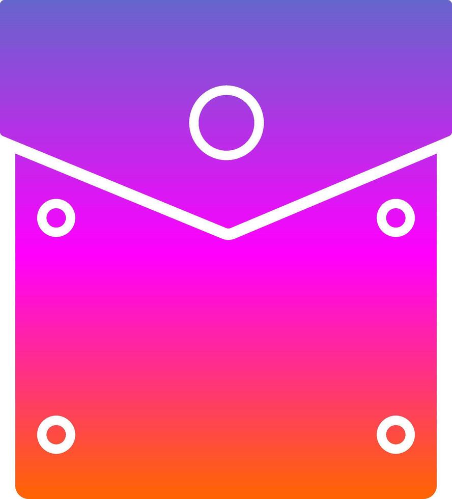 Pocket Square Glyph Gradient Icon vector