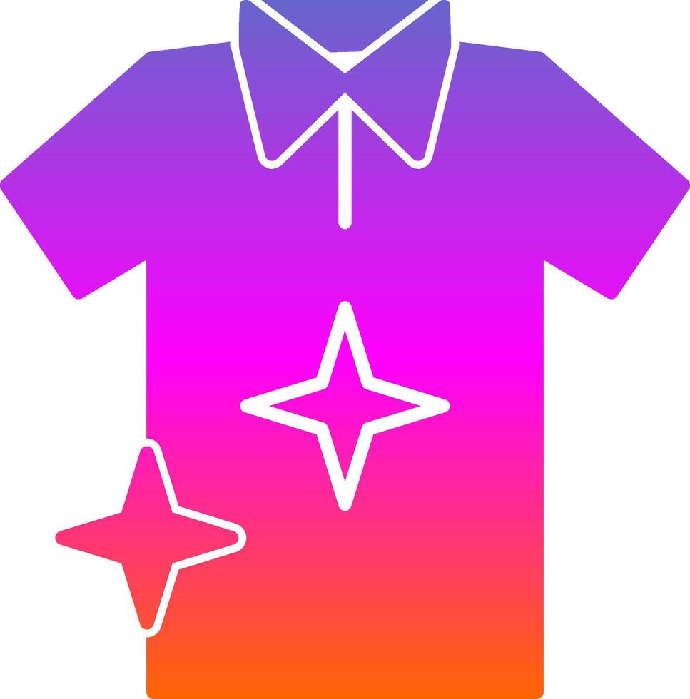 T Shirt Glyph Gradient Icon vector