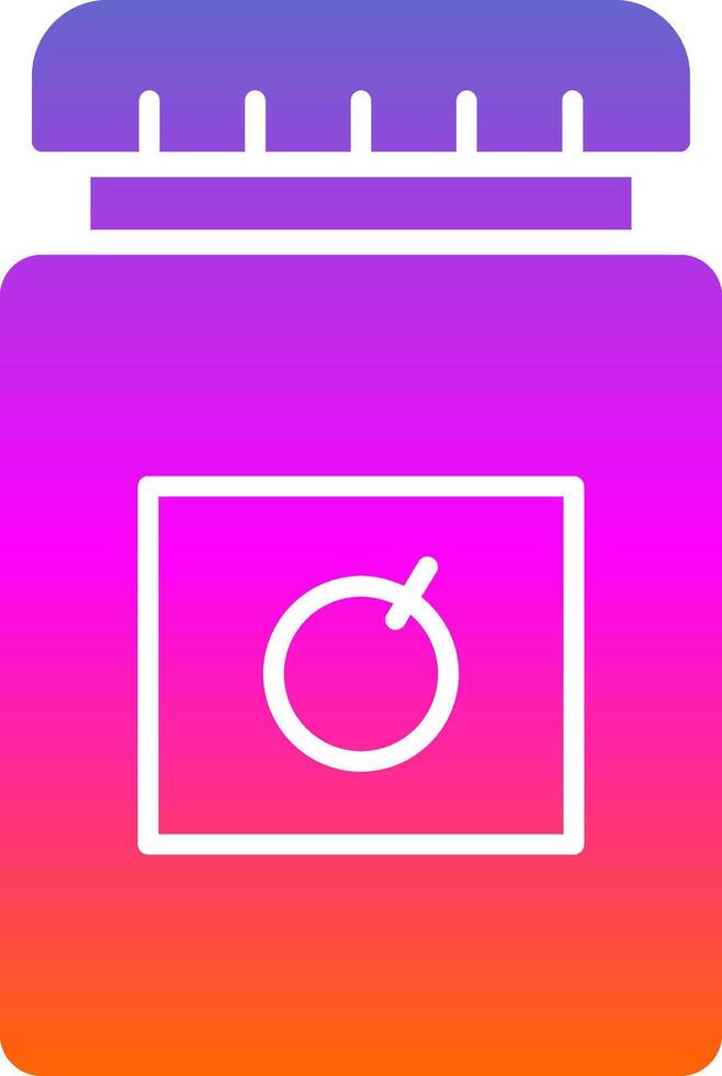 Jam Jar Glyph Gradient Icon vector