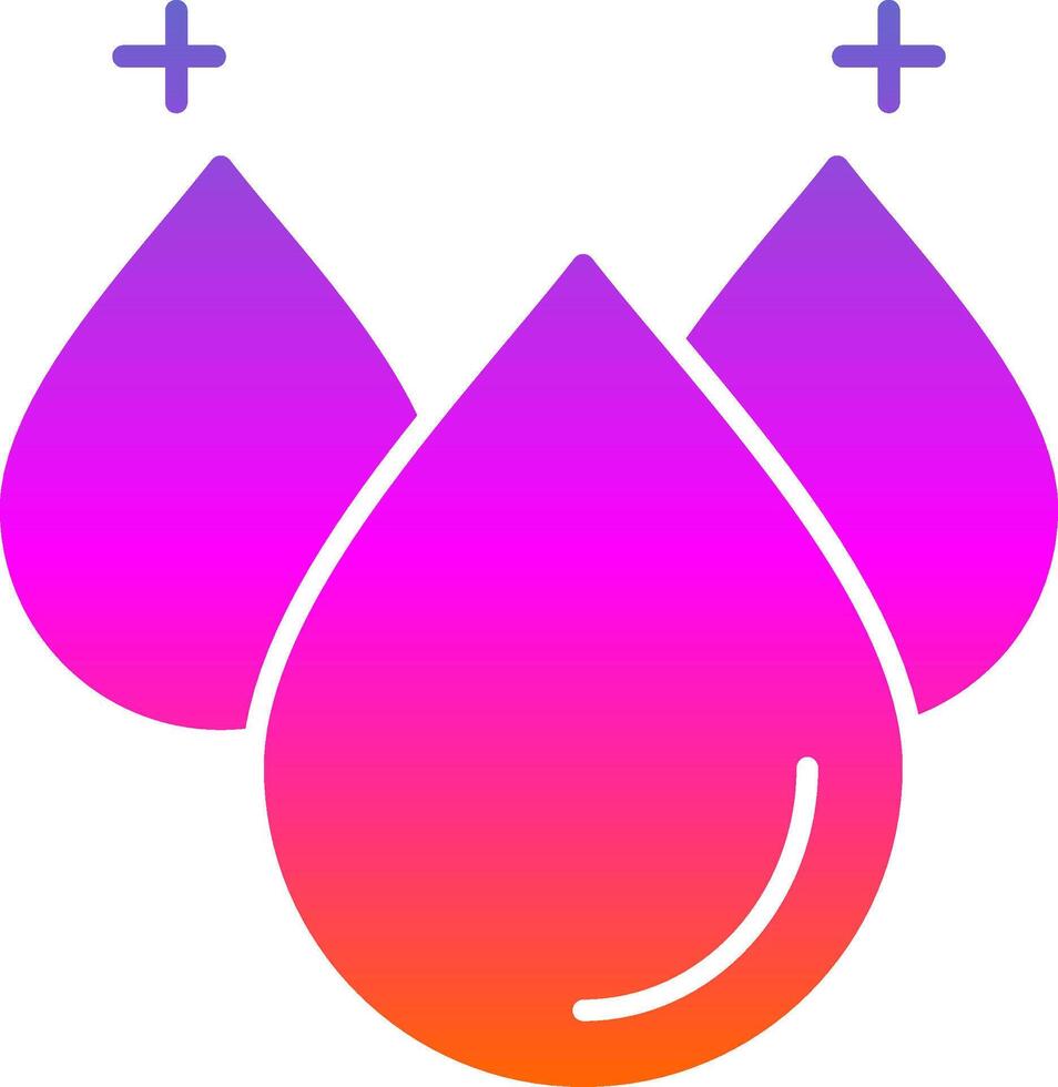 Blood Glyph Gradient Icon vector