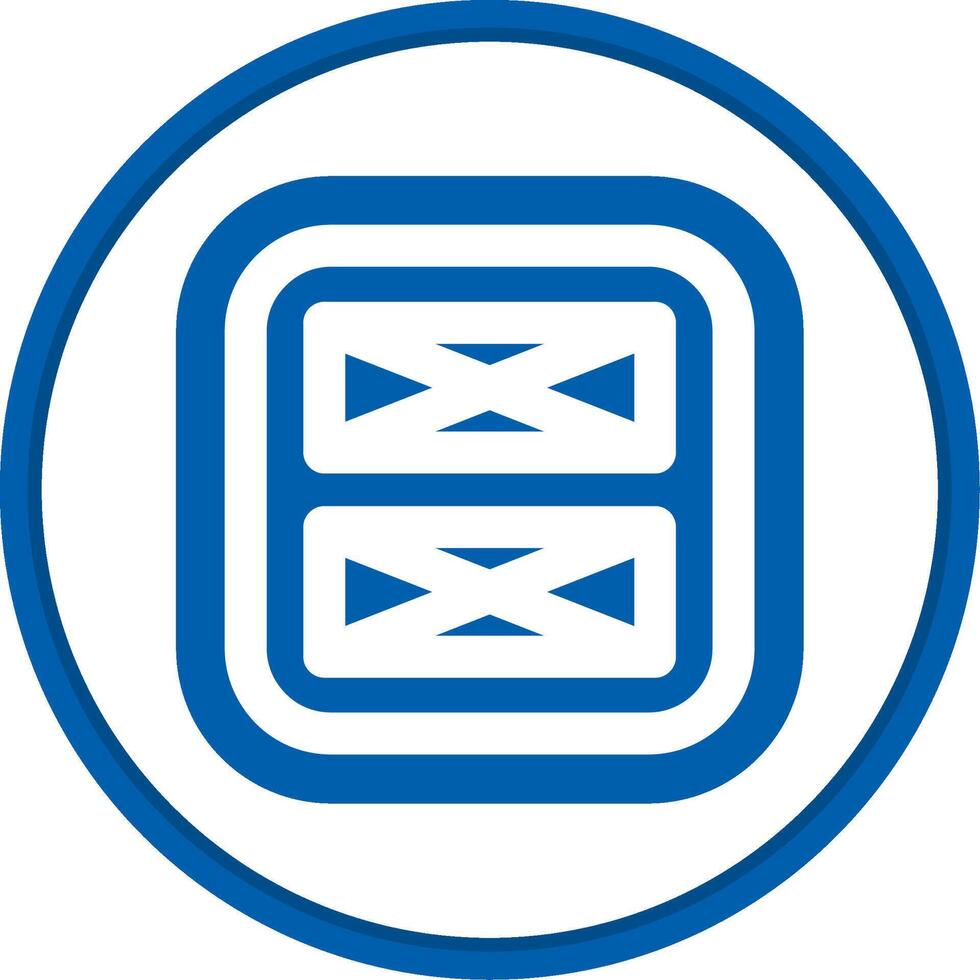 Layout Flat Circle Uni Icon vector