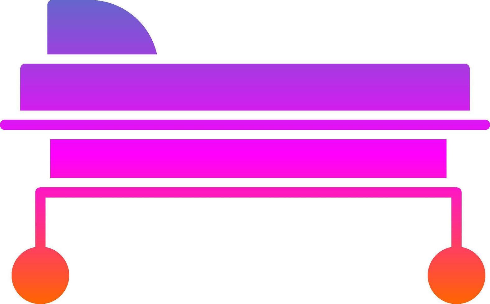 Stretcher Glyph Gradient Icon vector