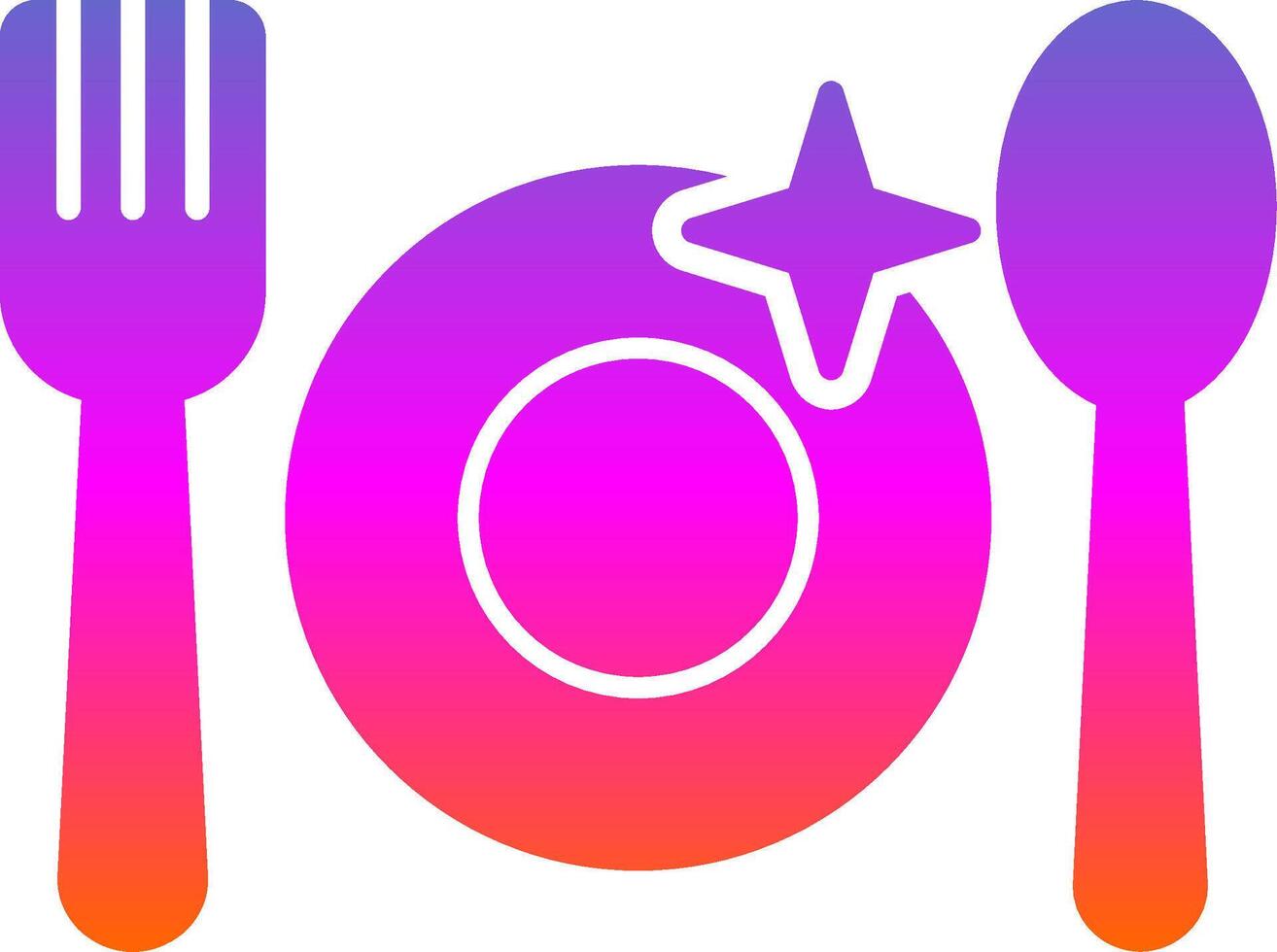 Crockery Glyph Gradient Icon vector