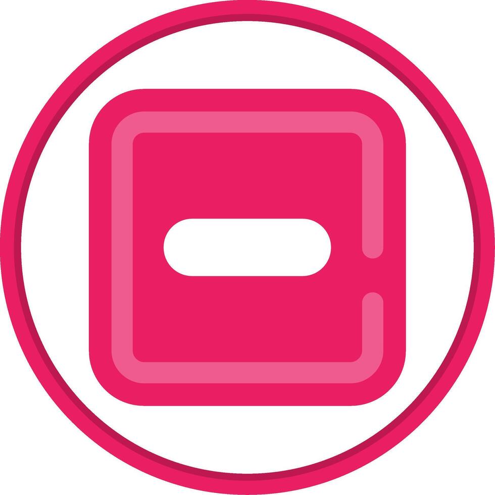 Minus Flat Circle Uni Icon vector