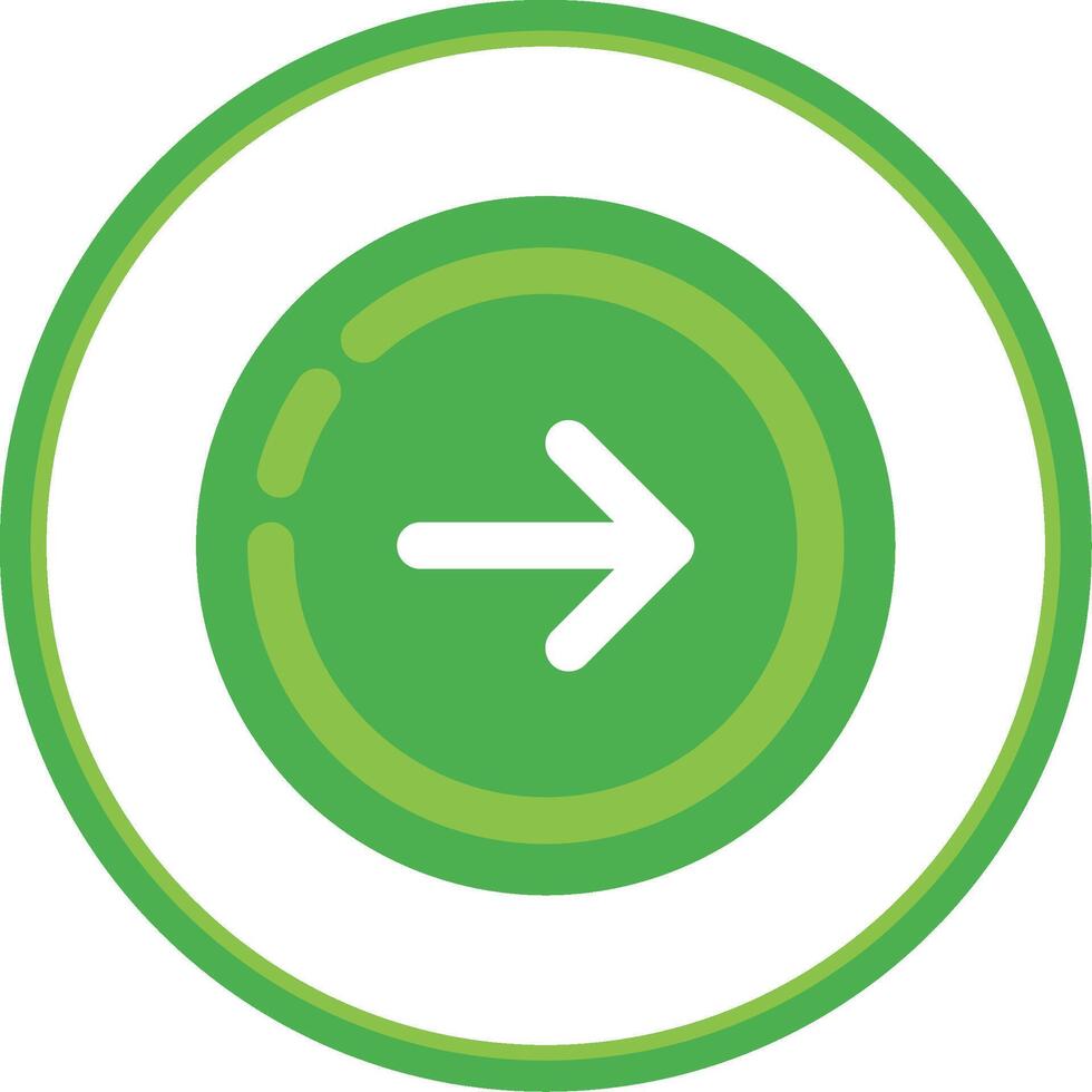 Right arrow Flat Circle Uni Icon vector