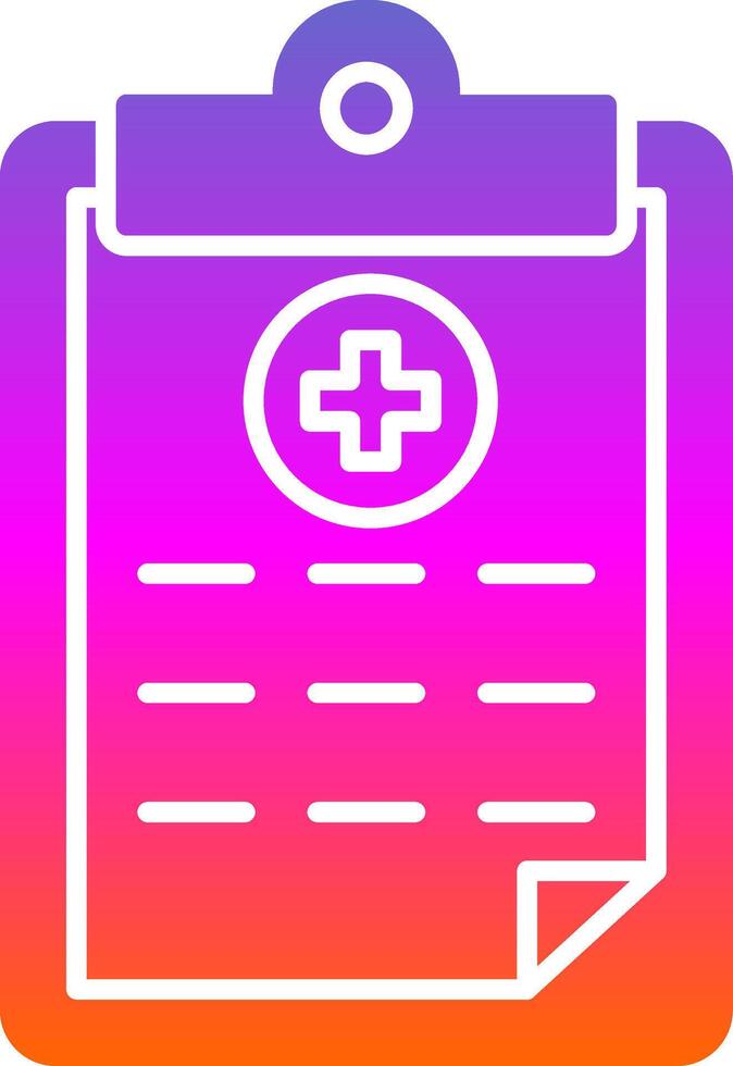 Medical Report Glyph Gradient Icon vector