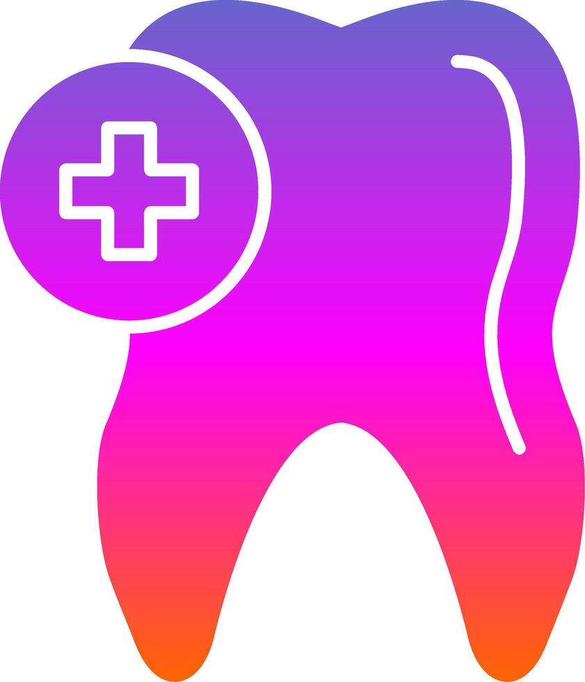 oral glifo degradado icono vector