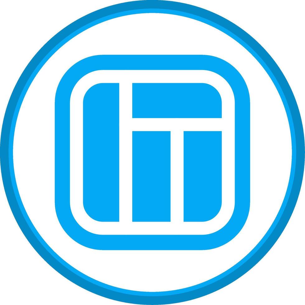 Layout Flat Circle Uni Icon vector