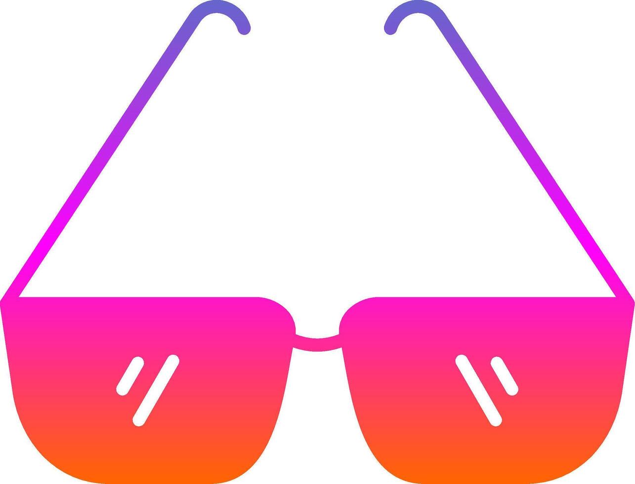 icono de degradado de glifo de gafas vector