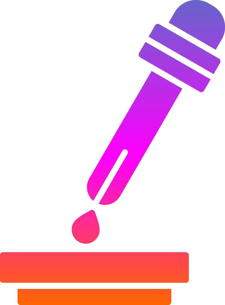 Pipette Glyph Gradient Icon vector