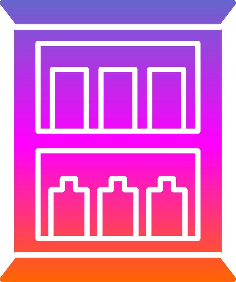 Medicine Cabinet Glyph Gradient Icon vector