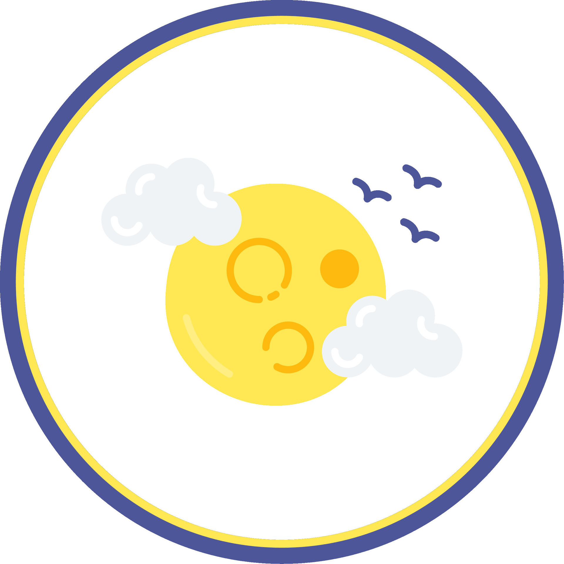 Full moon Flat Circle Uni Icon 38881693 Vector Art at Vecteezy