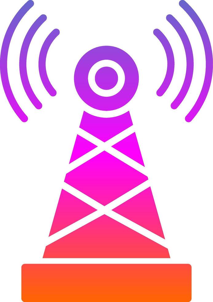 Telecommunications Glyph Gradient Icon vector