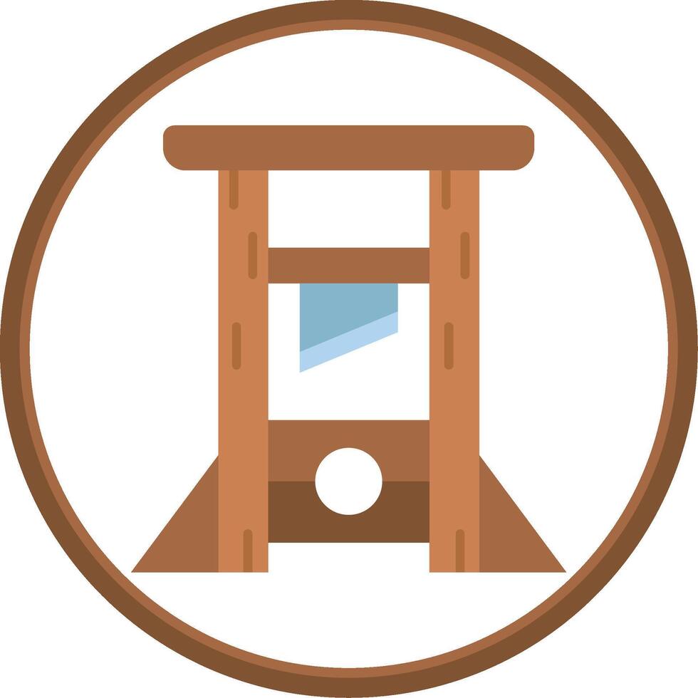 Guilotine Flat Circle Uni Icon vector