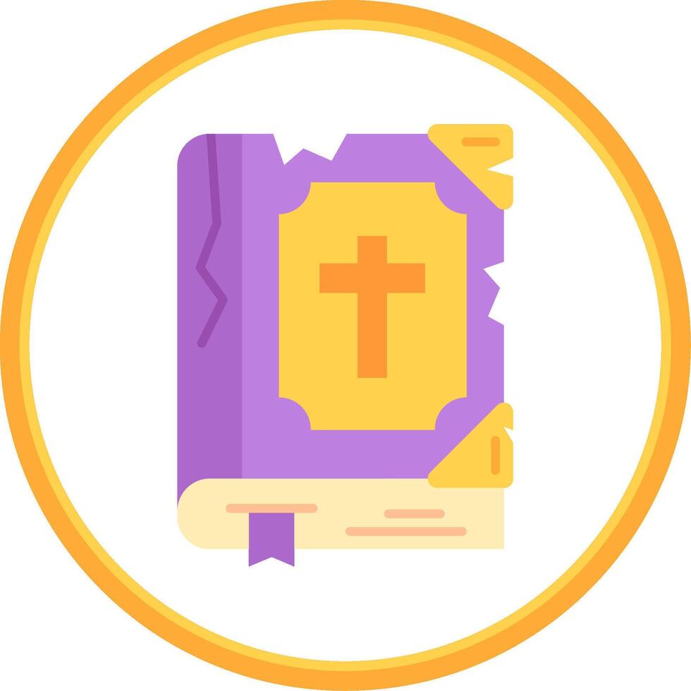 Bible Flat Circle Uni Icon vector