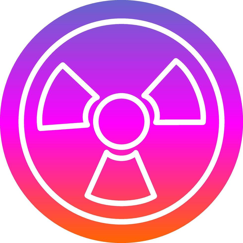 nuclear glifo degradado icono vector