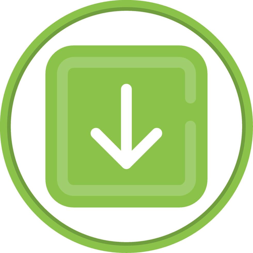 Arrow Flat Circle Uni Icon vector