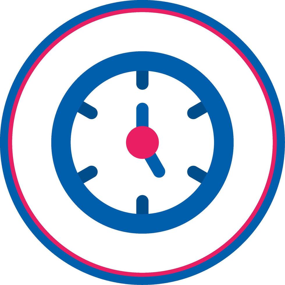 Timer Flat Circle Uni Icon vector