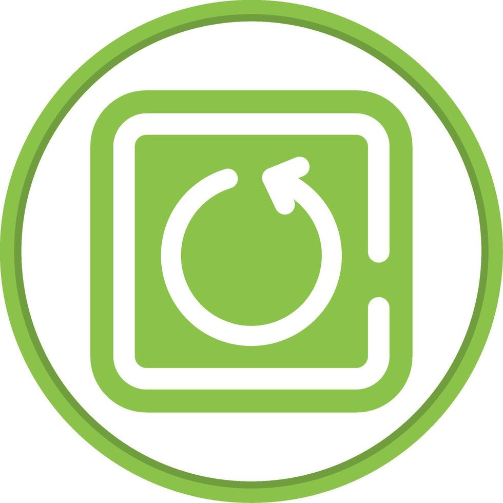 Undo Flat Circle Uni Icon vector
