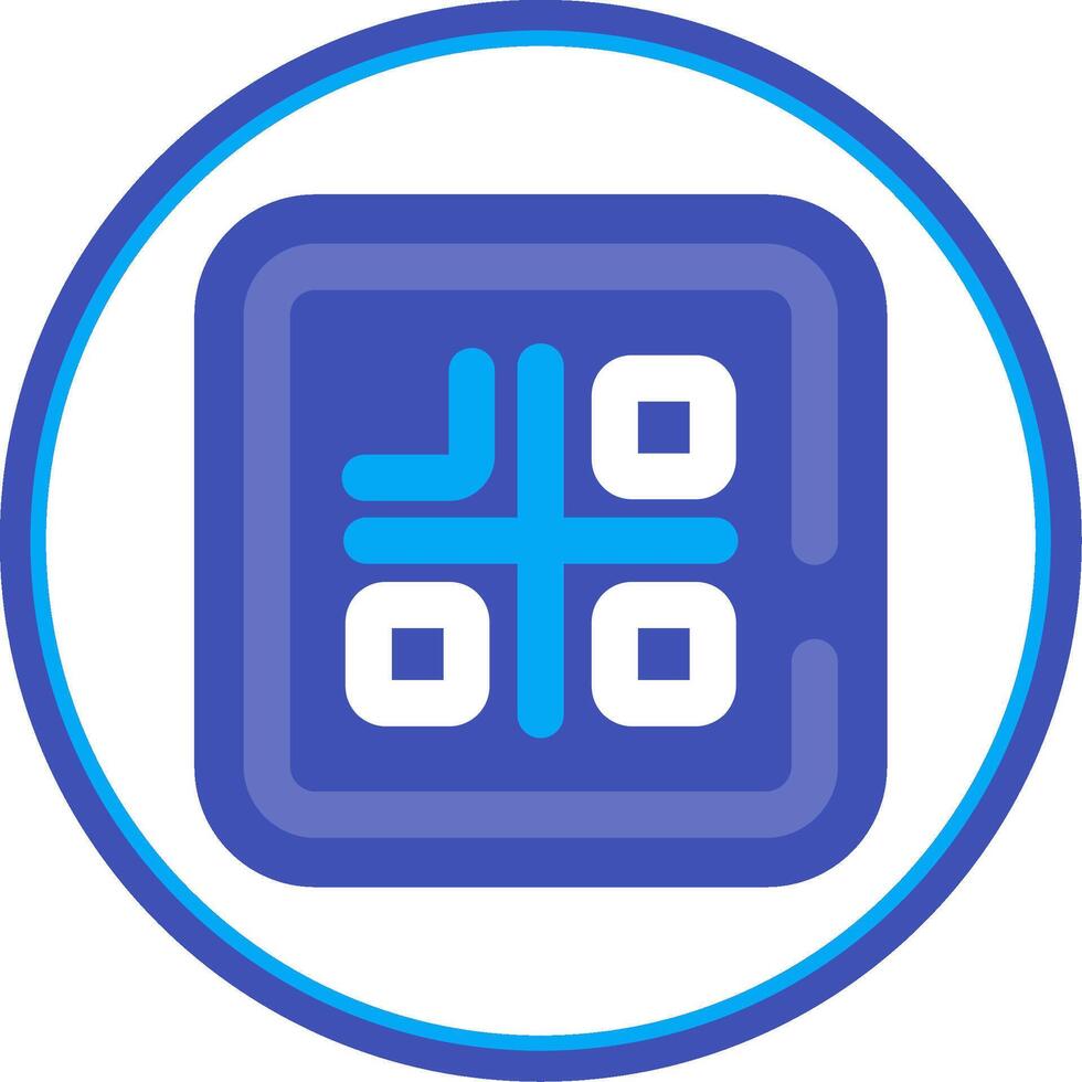 Qr code Flat Circle Uni Icon vector