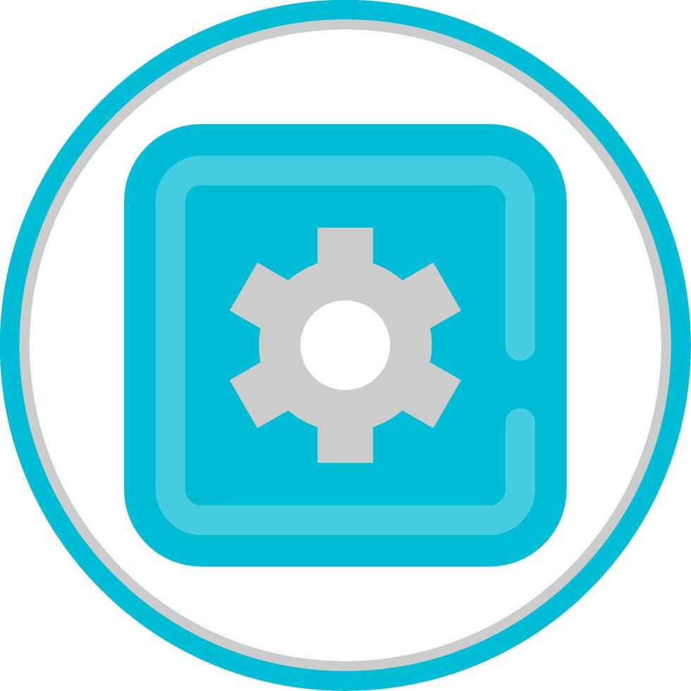 Setting Flat Circle Uni Icon vector