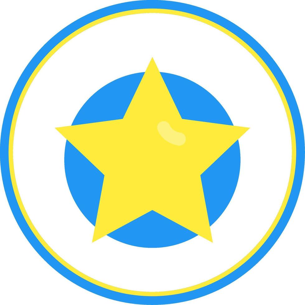 Star Flat Circle Uni Icon vector