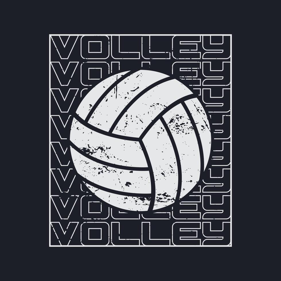 Volleyball Illustration typography for t shirt, poster, logo, sticker, or apparel merchandise vector