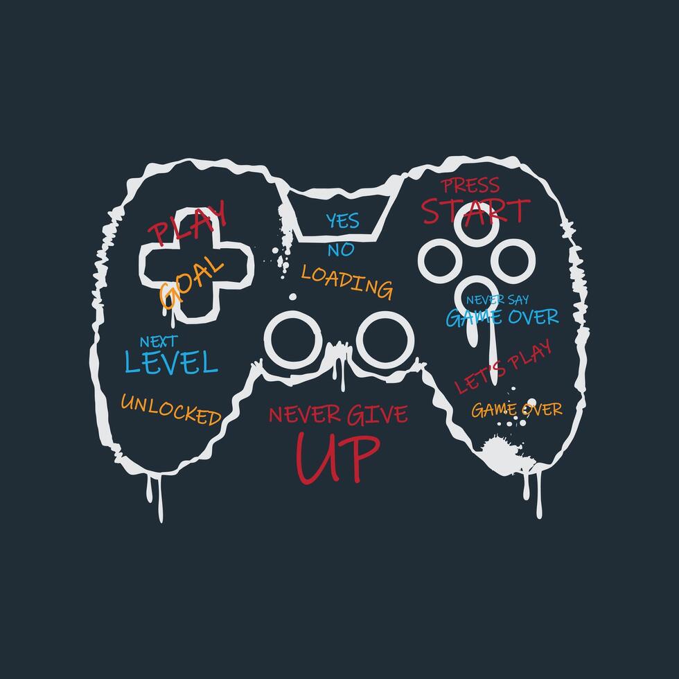 Game Illustration typography for t shirt, poster, logo, sticker, or apparel merchandise vector