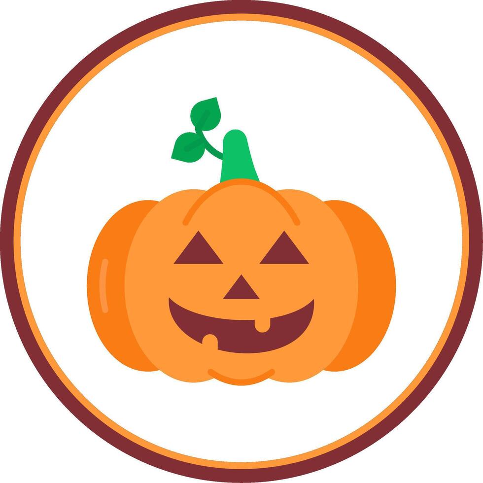 calabaza plano circulo uni icono vector