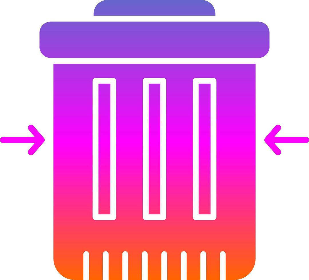 Waste Reduction Glyph Gradient Icon vector